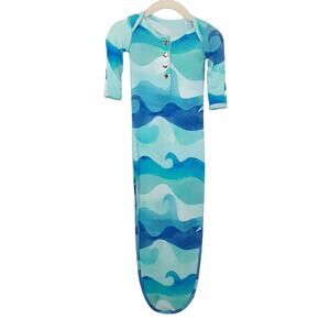 Florida Kid Co Bamboo Sleeper Bag Baby 0-3 Knotted Gown Sleep Sack Swaddle